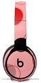 Skin Decal Wrap works with Original Beats Solo Pro Headphones Lots of Dots Red on Pink Skin Only BEATS NOT INCLUDED