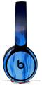 Skin Decal Wrap works with Original Beats Solo Pro Headphones Fire Blue Skin Only BEATS NOT INCLUDED