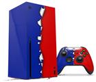 WraptorSkinz Skin Wrap compatible with the 2020 XBOX Series X Console and Controller Ripped Colors Blue Red (XBOX NOT INCLUDED)