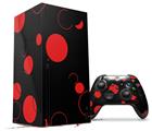 WraptorSkinz Skin Wrap compatible with the 2020 XBOX Series X Console and Controller Lots of Dots Red on Black (XBOX NOT INCLUDED)
