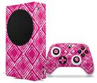 WraptorSkinz Skin Wrap compatible with the 2020 XBOX Series S Console and Controller Wavey Fushia Hot Pink (XBOX NOT INCLUDED)