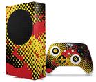WraptorSkinz Skin Wrap compatible with the 2020 XBOX Series S Console and Controller Halftone Splatter Yellow Red (XBOX NOT INCLUDED)