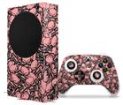 WraptorSkinz Skin Wrap compatible with the 2020 XBOX Series S Console and Controller Scattered Skulls Pink (XBOX NOT INCLUDED)