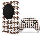 WraptorSkinz Skin Wrap compatible with the 2020 XBOX Series S Console and Controller Houndstooth Chocolate Brown (XBOX NOT INCLUDED)