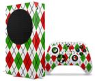 WraptorSkinz Skin Wrap compatible with the 2020 XBOX Series S Console and Controller Argyle Red and Green (XBOX NOT INCLUDED)