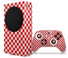 WraptorSkinz Skin Wrap compatible with the 2020 XBOX Series S Console and Controller Checkered Canvas Red and White (XBOX NOT INCLUDED)