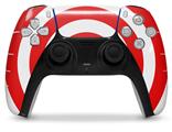 WraptorSkinz Skin Wrap compatible with the Sony PS5 DualSense Controller Bullseye Red and White (CONTROLLER NOT INCLUDED)