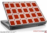Large Laptop Skin Squared Red Dark