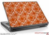 Large Laptop Skin Wavey Burnt Orange