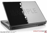 Large Laptop Skin Ripped Colors Black Gray