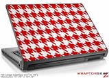 Large Laptop Skin Houndstooth Red