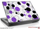 Large Laptop Skin Lots of Dots Purple on White