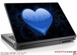 Large Laptop Skin Glass Heart Grunge Blue