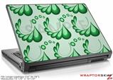 Large Laptop Skin Petals Green