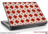 Medium Laptop Skin Boxed Red Dark