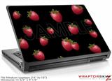 Medium Laptop Skin Strawberries on Black