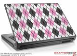 Medium Laptop Skin Argyle Pink and Gray