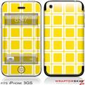 iPhone 3GS Decal Style Skin - Squared Yellow