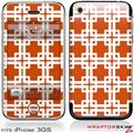 iPhone 3GS Decal Style Skin - Boxed Burnt Orange