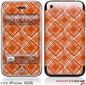 iPhone 3GS Decal Style Skin - Wavey Burnt Orange