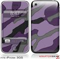 iPhone 3GS Decal Style Skin - Camouflage Purple