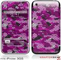 iPhone 3GS Decal Style Skin - HEX Mesh Camo 01 Pink