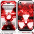 iPhone 3GS Decal Style Skin - RadioActive Red