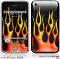 iPhone 3GS Decal Style Skin - Metal Flames