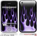 iPhone 3GS Decal Style Skin - Metal Flames Purple