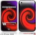 iPhone 3GS Decal Style Skin - Alecias Swirl 01 Red