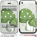 iPhone 3GS Decal Style Skin - Mushrooms Green
