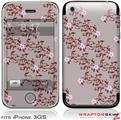 iPhone 3GS Decal Style Skin - Victorian Design Red