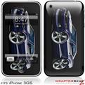 iPhone 3GS Decal Style Skin - 2010 Camaro RS Blue Dark