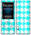 iPod Nano 5G Skin Houndstooth Neon Teal