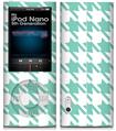 iPod Nano 5G Skin Houndstooth Seafoam Green