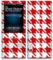 iPod Nano 5G Skin Houndstooth Red