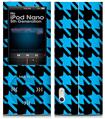 iPod Nano 5G Skin Houndstooth Blue Neon on Black