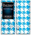 iPod Nano 5G Skin Houndstooth Blue Neon