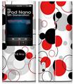 iPod Nano 5G Skin Lots of Dots Red on White