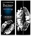 iPod Nano 5G Skin Big Kiss Lips White on Red