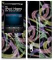 iPod Nano 5G Skin Neon Swoosh on Black