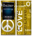 iPod Nano 5G Skin Love and Peace Yellow
