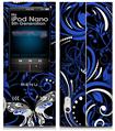 iPod Nano 5G Skin Twisted Garden Blue and White