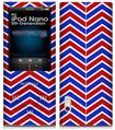 iPod Nano 5G Skin Zig Zag Red White and Blue