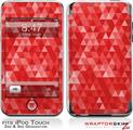 iPod Touch 2G & 3G Skin Kit Triangle Mosaic Red