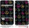iPod Touch 2G & 3G Skin Kit Kearas Peace Signs on Black