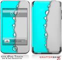 iPod Touch 2G & 3G Skin Kit Ripped Colors Neon Teal Gray