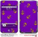 iPod Touch 2G & 3G Skin Kit Anchors Away Purple