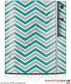Sony PS3 Skin Zig Zag Teal and Gray