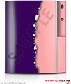 Sony PS3 Skin Ripped Colors Purple Pink